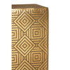 Ruiz Gold Patterned Table Lamp With Marble Base & Fabric Shade-Niro Home-nirohome