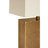 Ruiz Gold Patterned Table Lamp With Marble Base & Fabric Shade-Niro Home-nirohome