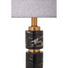 Sampson Marble Column Table Lamp With Gold Stem & Fabric Shade-Niro Home-nirohome