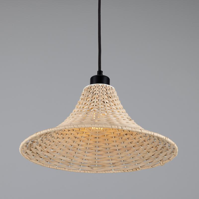 Savannah Large Bell Shaped Rattan Pendant Light 34.5cm-Mullan Lighting-Antique Brass-100cm-nirohome