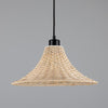 Savannah Large Bell Shaped Rattan Pendant Light 34.5cm-Mullan Lighting-Antique Brass-100cm-nirohome