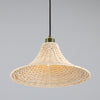 Savannah Large Bell Shaped Rattan Pendant Light 34.5cm-Mullan Lighting-Antique Brass-100cm-nirohome