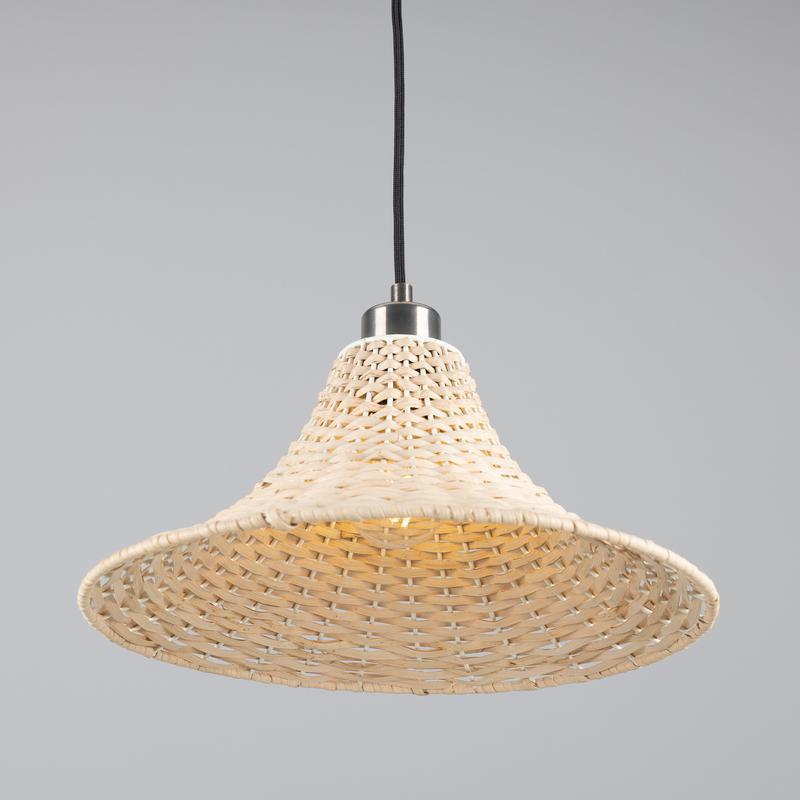 Savannah Large Bell Shaped Rattan Pendant Light 34.5cm-Mullan Lighting-Antique Brass-100cm-nirohome