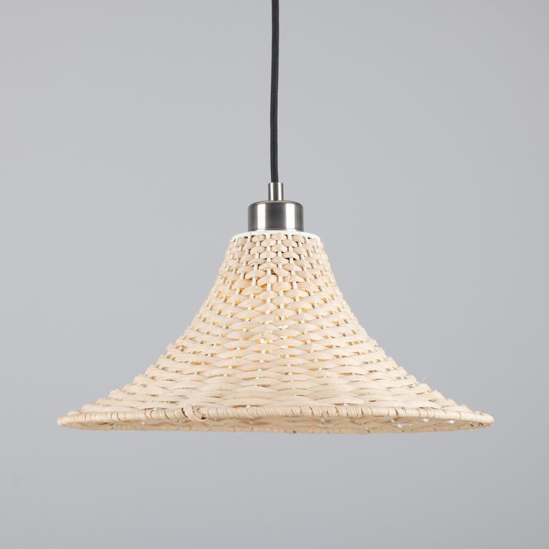 Savannah Large Bell Shaped Rattan Pendant Light 34.5cm-Mullan Lighting-Antique Brass-100cm-nirohome