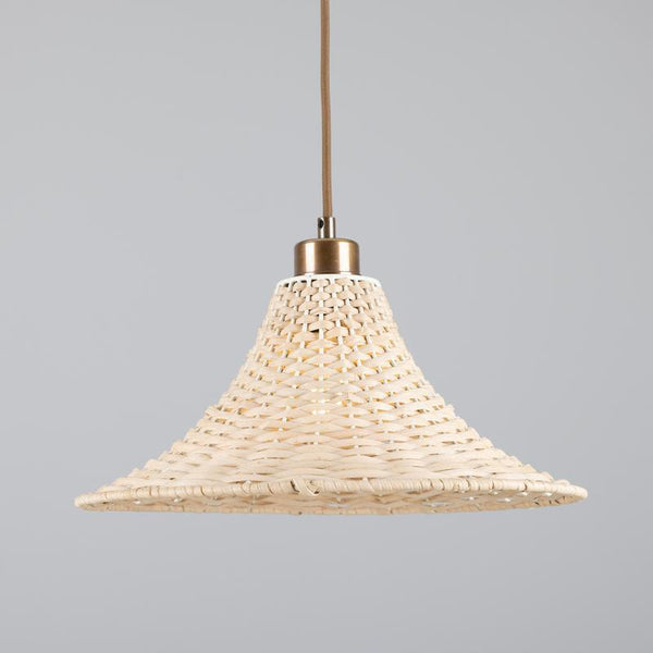 Savannah Large Bell Shaped Rattan Pendant Light 34.5cm