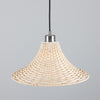 Savannah Large Bell Shaped Rattan Pendant Light 34.5cm-Mullan Lighting-Antique Silver-100cm-nirohome