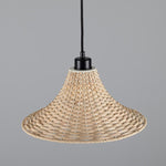 Savannah Large Bell Shaped Rattan Pendant Light 34.5cm-Mullan Lighting-Powder Coated Matt Black-100cm-nirohome