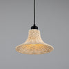 Savannah Small Bell Shaped Rattan Pendant Light 24cm-Mullan Lighting-Antique Brass-100cm-nirohome
