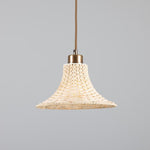 Savannah Small Bell Shaped Rattan Pendant Light 24cm-Mullan Lighting-Antique Brass-100cm-nirohome