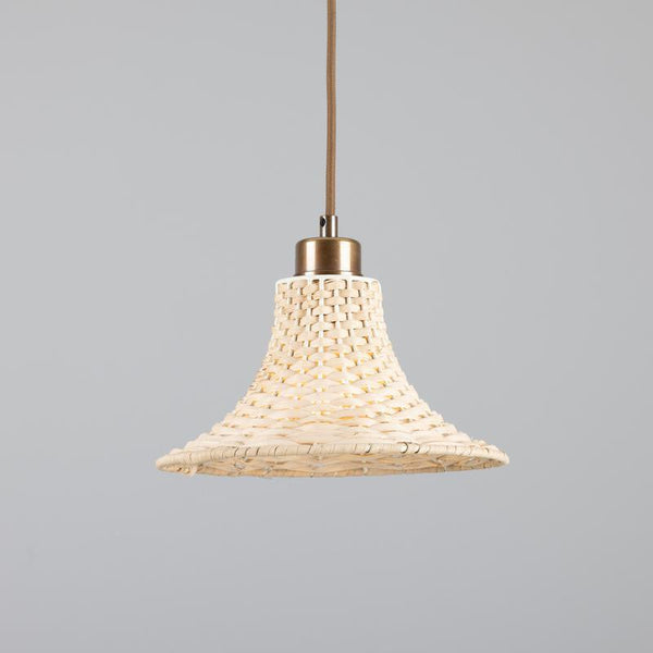 Savannah Small Bell Shaped Rattan Pendant Light 24cm