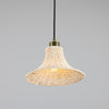 Savannah Small Bell Shaped Rattan Pendant Light 24cm-Mullan Lighting-Antique Brass-100cm-nirohome