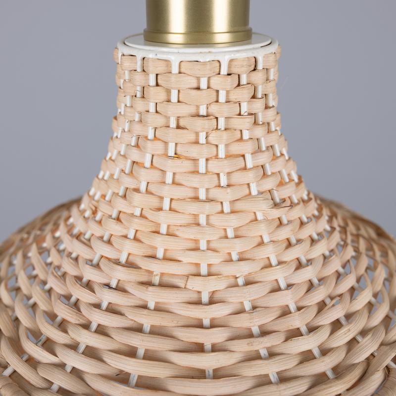 Savannah Small Bell Shaped Rattan Pendant Light 24cm-Mullan Lighting-Antique Brass-100cm-nirohome