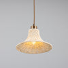 Savannah Small Bell Shaped Rattan Pendant Light 24cm-Mullan Lighting-Antique Brass-100cm-nirohome