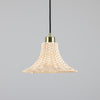 Savannah Small Bell Shaped Rattan Pendant Light 24cm-Mullan Lighting-Polished Brass-100cm-nirohome