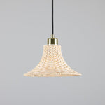 Savannah Small Bell Shaped Rattan Pendant Light 24cm-Mullan Lighting-Polished Brass-100cm-nirohome