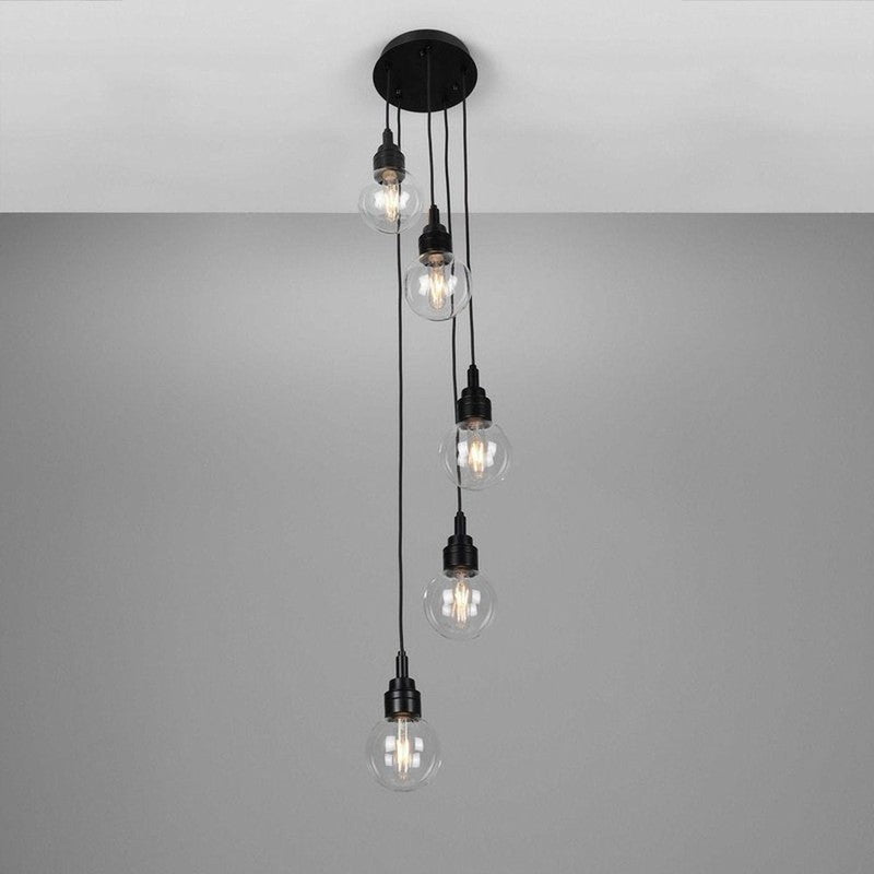 Seoul Cluster Chandelier-Mullan Lighting-Antique Brass-Clear Teardrop-nirohome