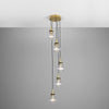 Seoul Cluster Chandelier-Mullan Lighting-Antique Brass-Clear Teardrop-nirohome