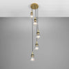 Seoul Cluster Chandelier-Mullan Lighting-Antique Brass-Clear Teardrop-nirohome