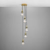 Seoul Cluster Chandelier-Mullan Lighting-Antique Brass-Clear Teardrop-nirohome