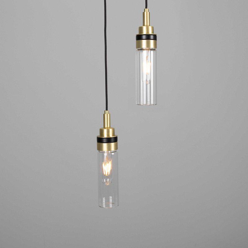 Seoul Cluster Chandelier-Mullan Lighting-Antique Brass-Clear Teardrop-nirohome