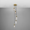 Seoul Cluster Chandelier-Mullan Lighting-Antique Brass-Clear Teardrop-nirohome