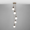 Seoul Cluster Chandelier-Mullan Lighting-Antique Brass-Clear Teardrop-nirohome