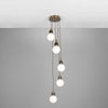 Seoul Cluster Chandelier-Mullan Lighting-Antique Brass-Clear Teardrop-nirohome