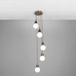 Seoul Cluster Chandelier-Mullan Lighting-Antique Brass-Clear Teardrop-nirohome