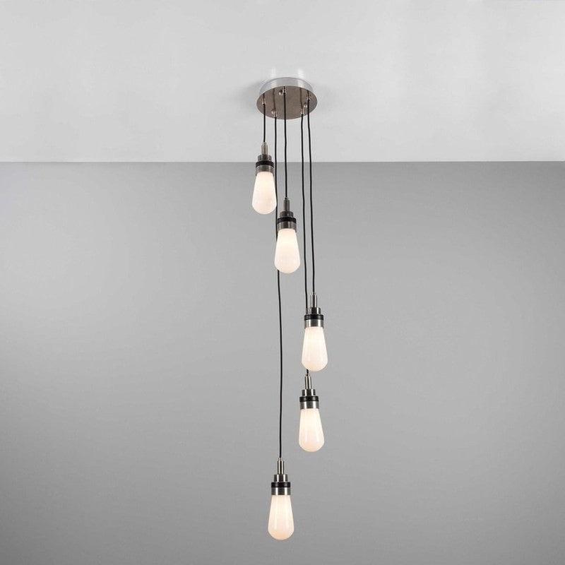 Seoul Cluster Chandelier-Mullan Lighting-Antique Silver-Clear Teardrop-nirohome