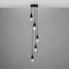 Seoul Cluster Chandelier-Mullan Lighting-Powder Coated Matt Black-Clear Globe-nirohome