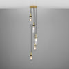 Seoul Cluster Chandelier-Mullan Lighting-Satin Brass-Prismatic Tube-nirohome