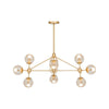 Serena 10 Bulb Abstract Ceiling Light-Niro Home-Gold-nirohome