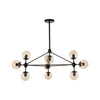 Serena 10 Bulb Abstract Ceiling Light-Wrenford & Co.-Black-nirohome