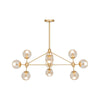 Serena 10 Bulb Abstract Ceiling Light-Wrenford & Co.-Gold-nirohome
