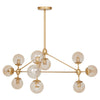 Serena 10 Bulb Abstract Ceiling Light-Wrenford & Co.-Gold-nirohome