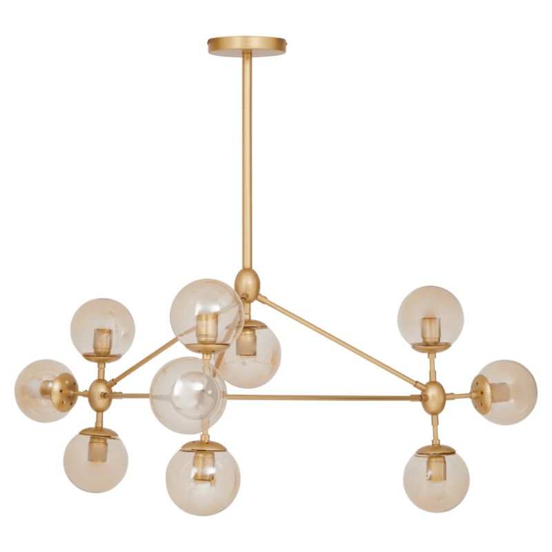 Serena 10 Bulb Abstract Ceiling Light-Wrenford & Co.-Gold-nirohome