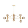 Serena 10 Bulb Abstract Ceiling Light-Wrenford & Co.-Gold-nirohome