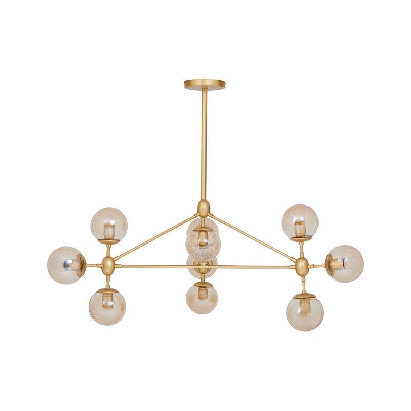 Serena 10 Bulb Abstract Ceiling Light-Wrenford & Co.-Gold-nirohome
