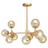 Serena 12 Bulb Abstract Chandelier-Niro Home-Gold-nirohome