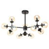 Serena 12 Bulb Abstract Chandelier-Wrenford & Co.-Black-nirohome