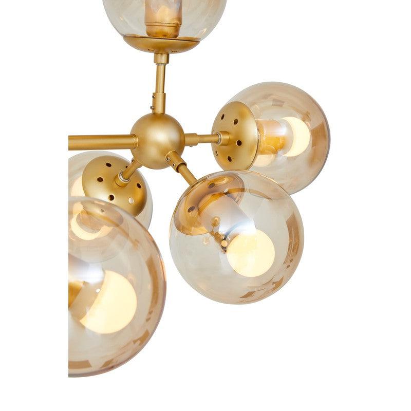 Serena 12 Bulb Abstract Chandelier-Wrenford & Co.-Gold-nirohome