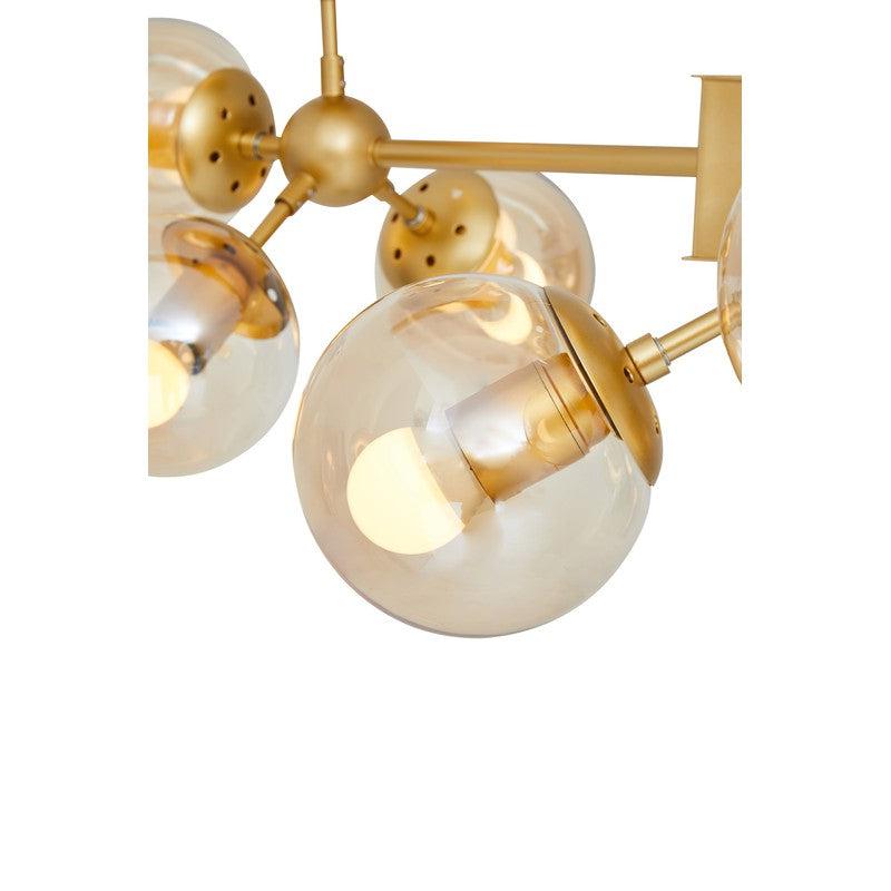 Serena 12 Bulb Abstract Chandelier-Wrenford & Co.-Gold-nirohome
