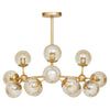 Serena 12 Bulb Abstract Chandelier-Wrenford & Co.-Gold-nirohome