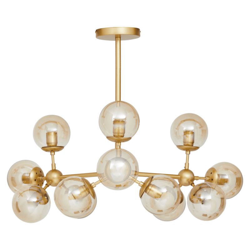 Serena 12 Bulb Abstract Chandelier-Wrenford & Co.-Gold-nirohome