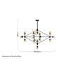 Serena 15 Bulb Abstract Ceiling Light-Wrenford & Co.-Gold-nirohome