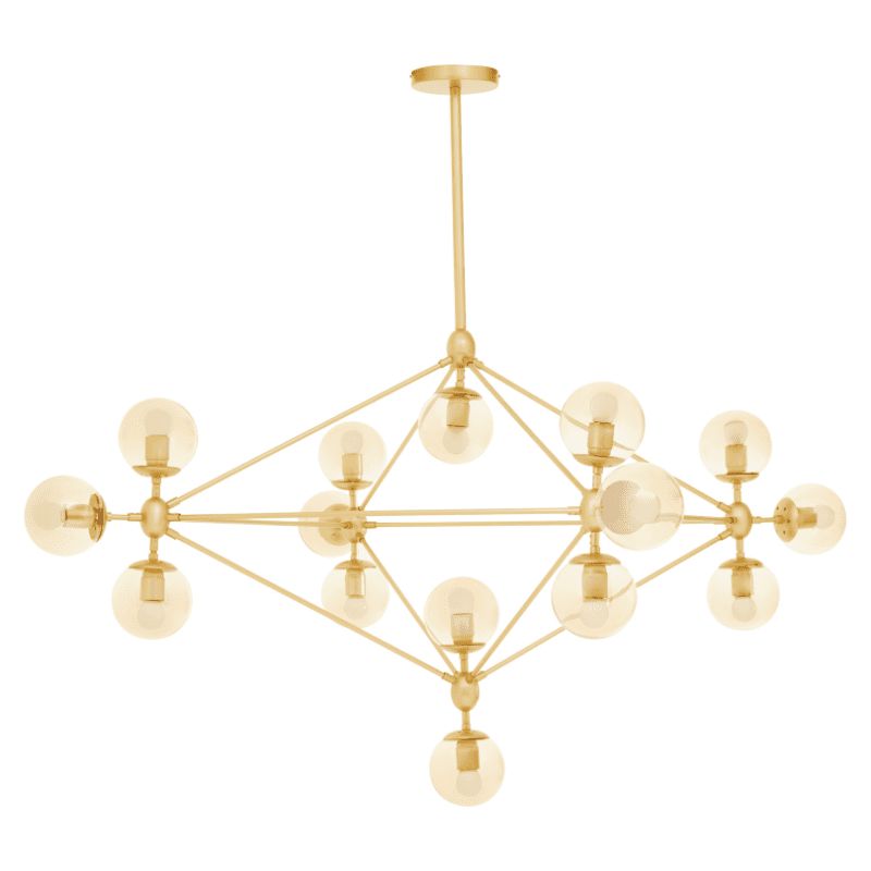Serena 15 Bulb Abstract Ceiling Light-Wrenford & Co.-Gold-nirohome