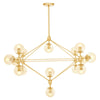 Serena 15 Bulb Abstract Ceiling Light-Wrenford & Co.-Gold-nirohome