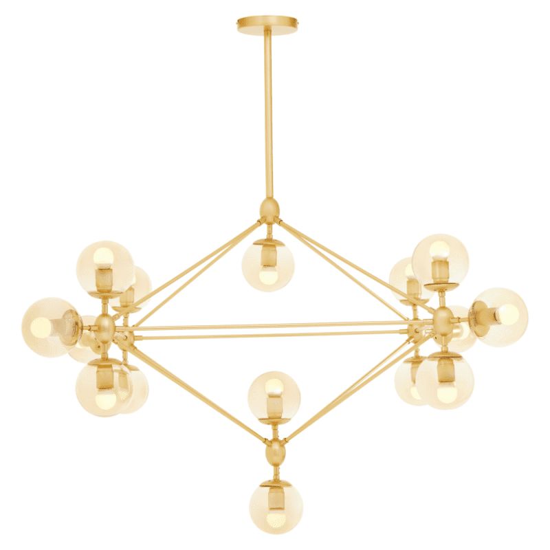 Serena 15 Bulb Abstract Ceiling Light-Wrenford & Co.-Gold-nirohome