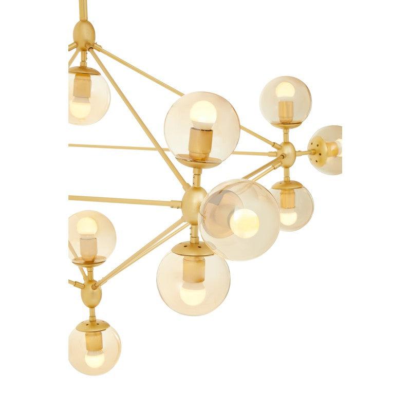 Serena 15 Bulb Abstract Ceiling Light-Wrenford & Co.-Gold-nirohome