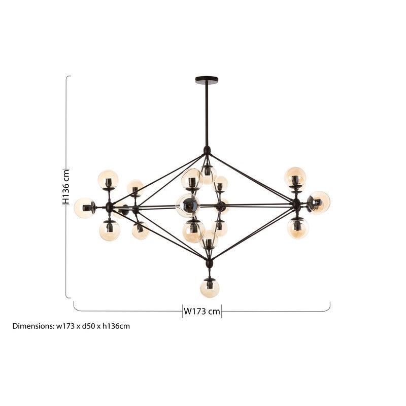 Serena 21 Bulb Abstract Ceiling Light-Wrenford & Co.-nirohome